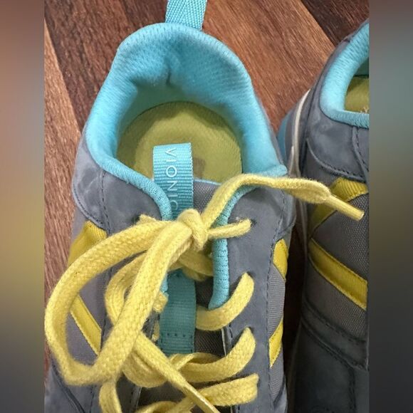 Vionic Gray and Yellow Athletic Sneakers - Picture 7 of 10